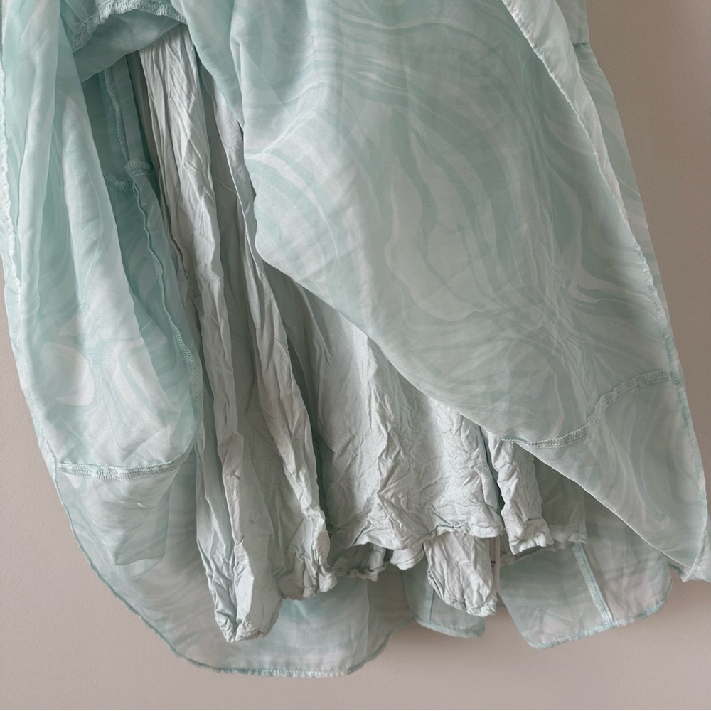 Abercrombie & Fitch Drama Ruffle Maxi Dress Plunge Maxi Wedding Guest Long Flowy - Picture 11 of 15